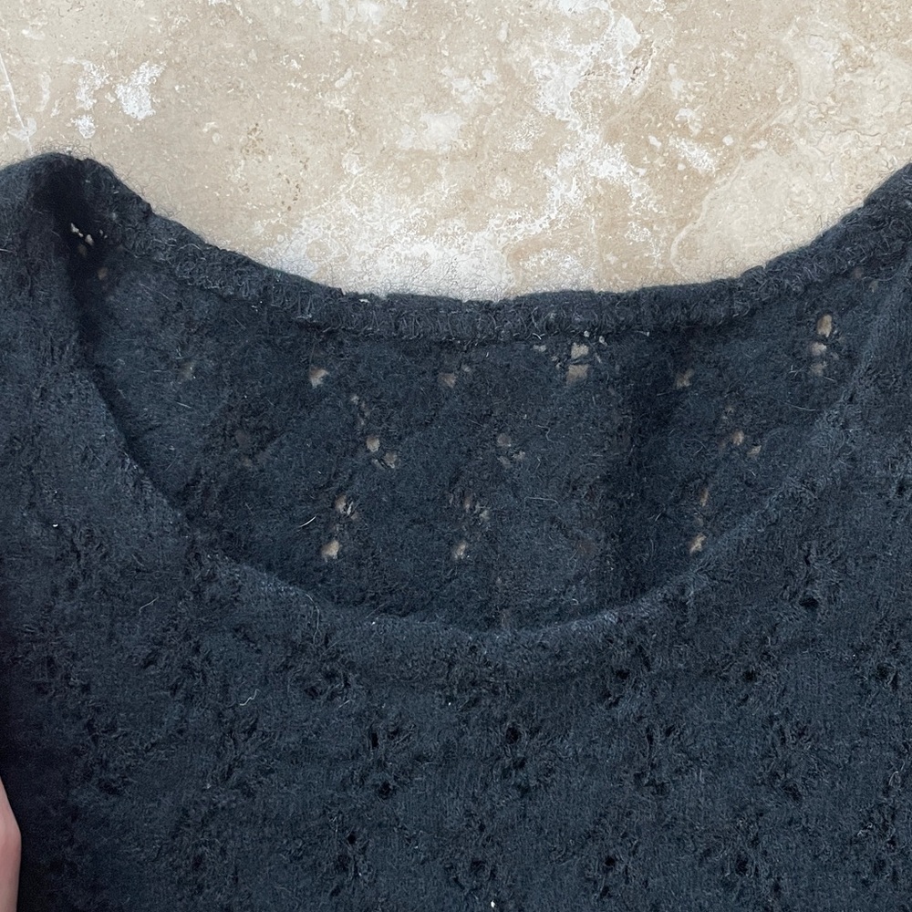 Black Eyelet Sweater